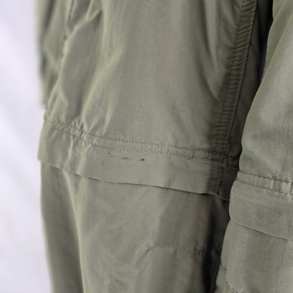 REI Pants Mens 30 X 29 Green Convertible Zip Off Nylon Hiking Ripstop - Picture 10 of 13